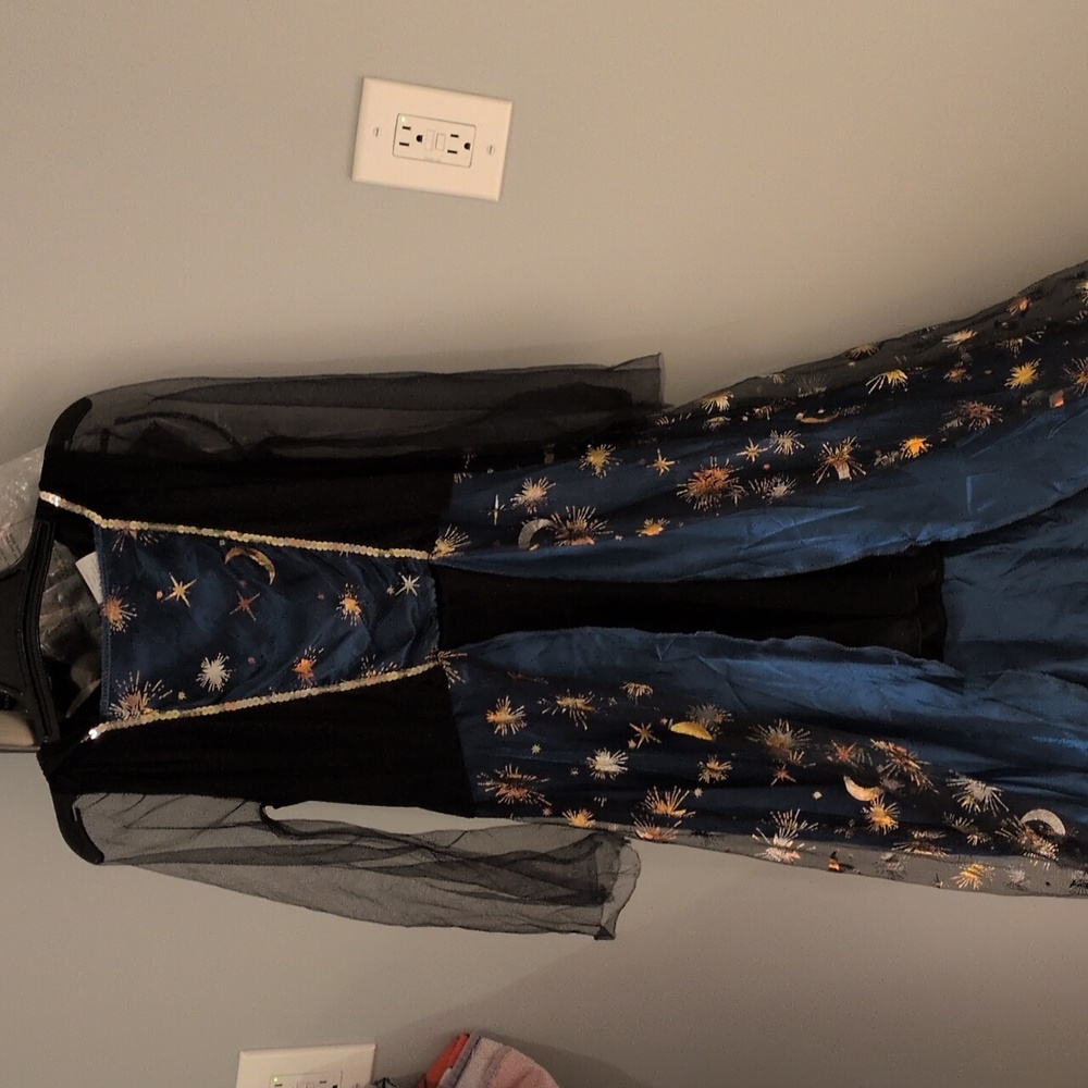 Target Blue and Gold Starry Dress For Halloween